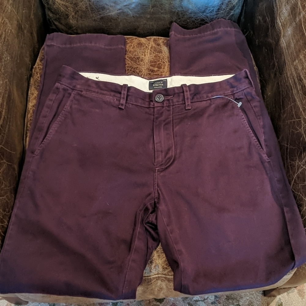 NWOT J.Crew Men's 'Eggplant' color Stretch Jeans